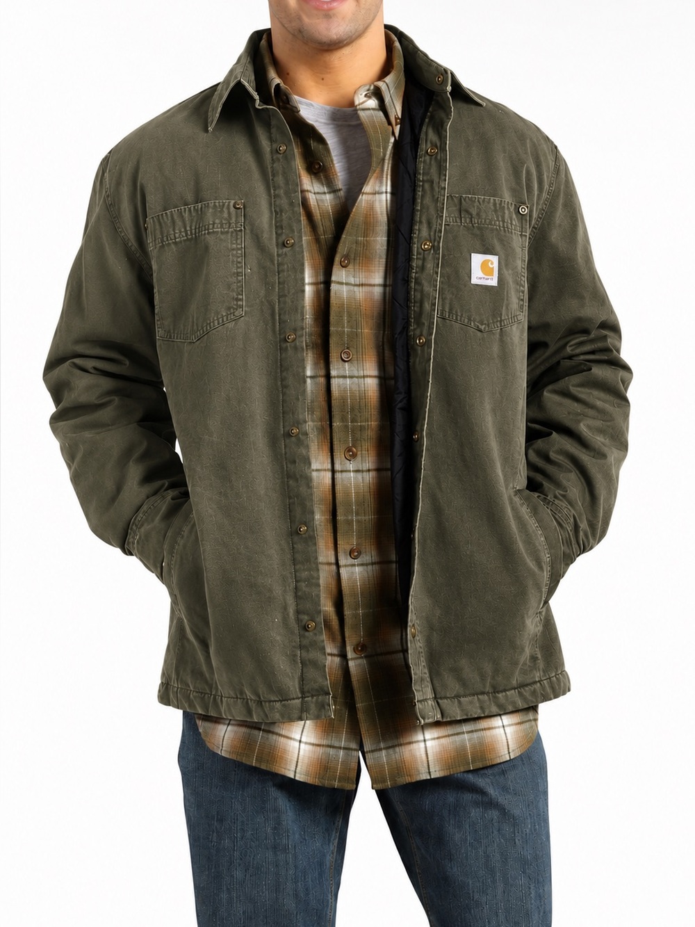 Carhartt Chatfield Utility Quilt Lined Multi Pocket Ripstop Jacket Size 2x Mens